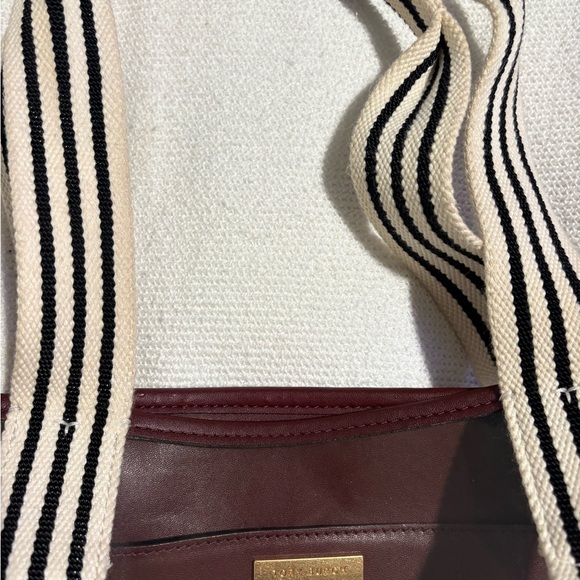 Transparent Tote Bag with Burgundy and Black Accents - Picture 3 of 9